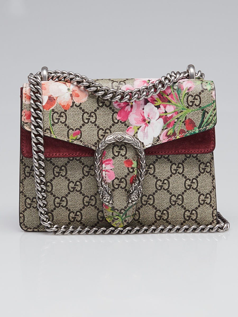 GUCCI Dionysus mini printed coated-canvas and suede shoulder bag