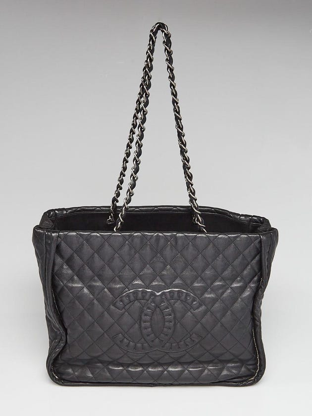 Chanel Black Quilted Leather Istanbul Tote Bag
