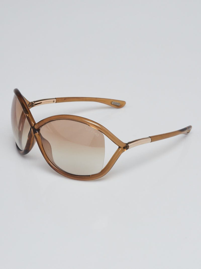 Tom Ford Brown Frame Gradient Tint Whitney Sunglasses | Yoogi's Closet