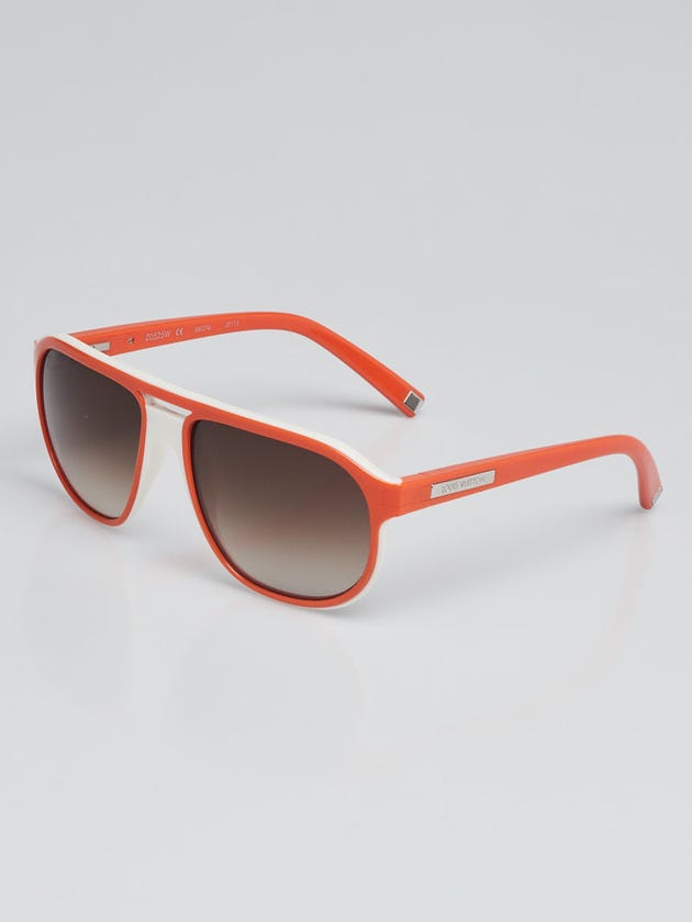 Louis Vuitton Orange/White Acetate Gradient Tint Sunglasses Z0525W