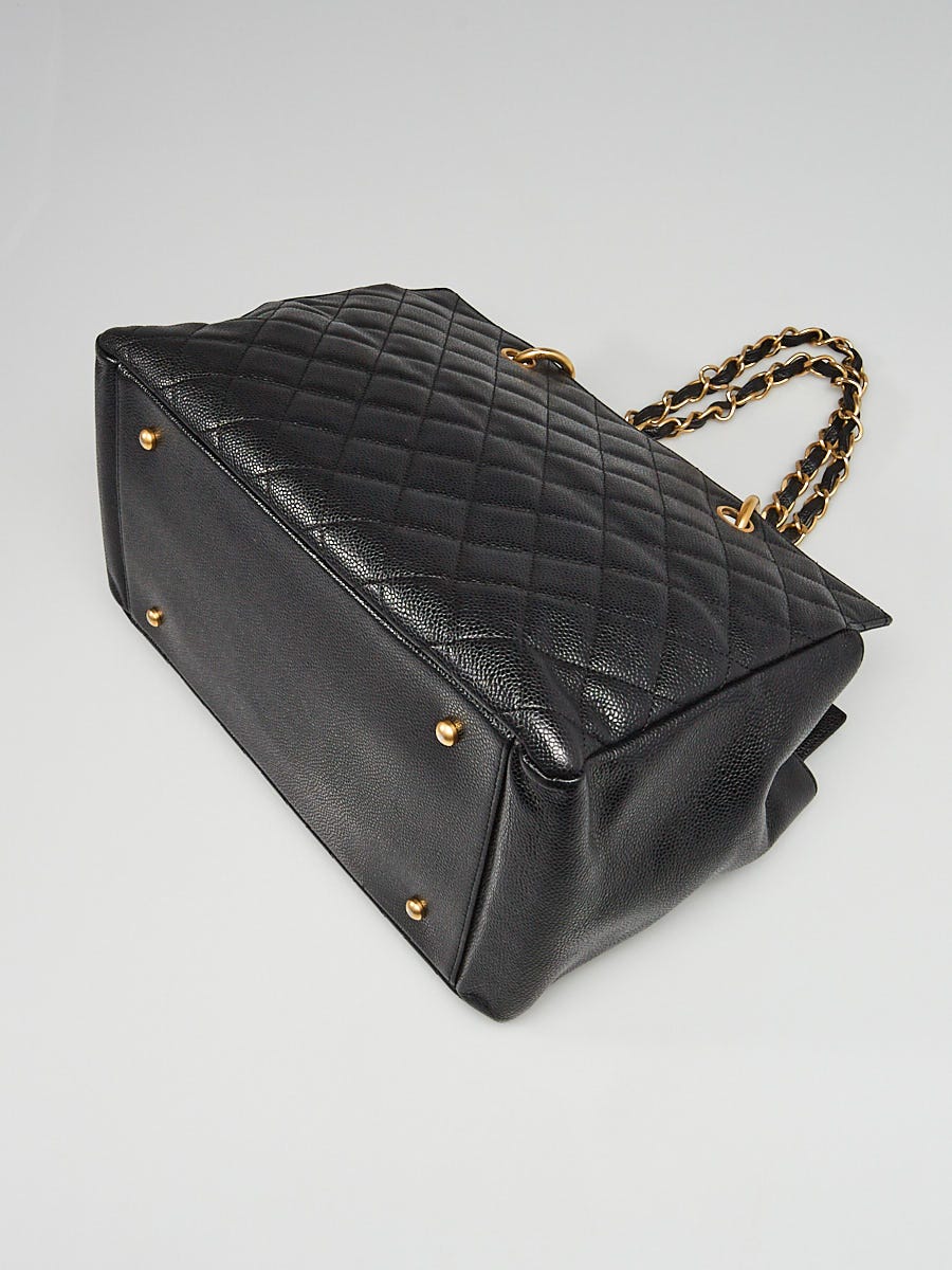 Chanel Black Quilted Caviar Leather Timeless Shopping Tote Bag - Yoogi's  Closet