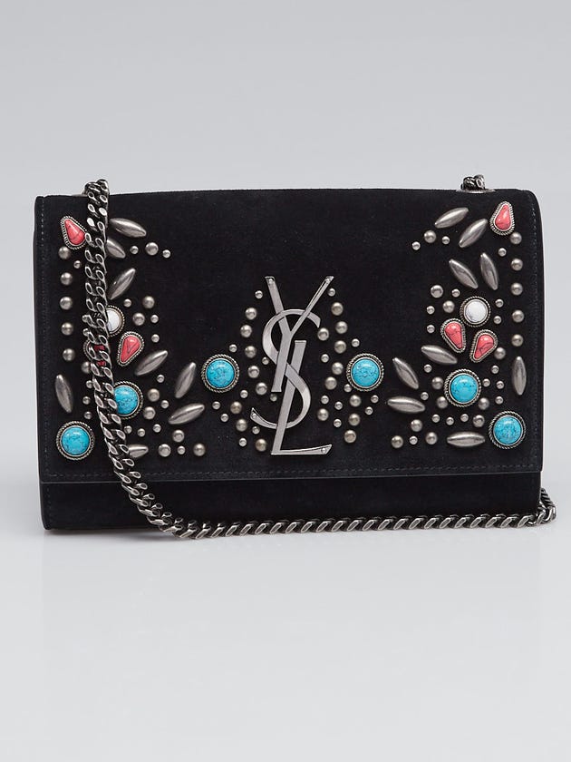 Yves Saint Laurent Black Suede Leather Kate Berger Bag