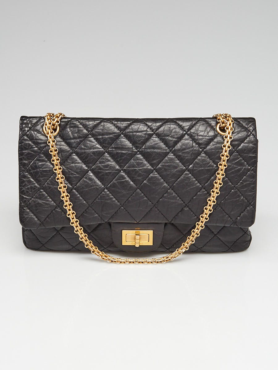 Chanel Black 2.55 Reissue Quilted Classic Calfskin Leather 227 Jumbo Flap  Bag - Yoogi's Closet