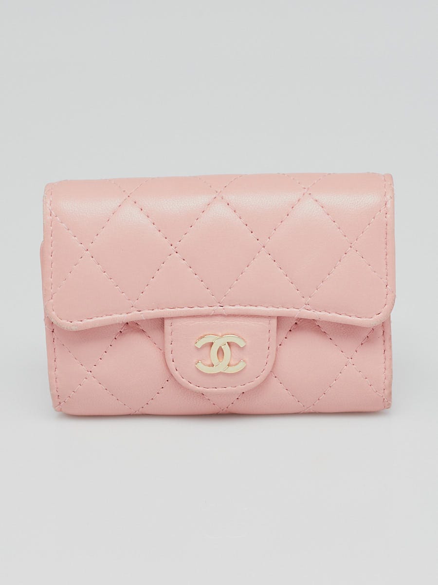 Chanel Pink Quilted Lambskin Leather Multicles 4 Key Holder