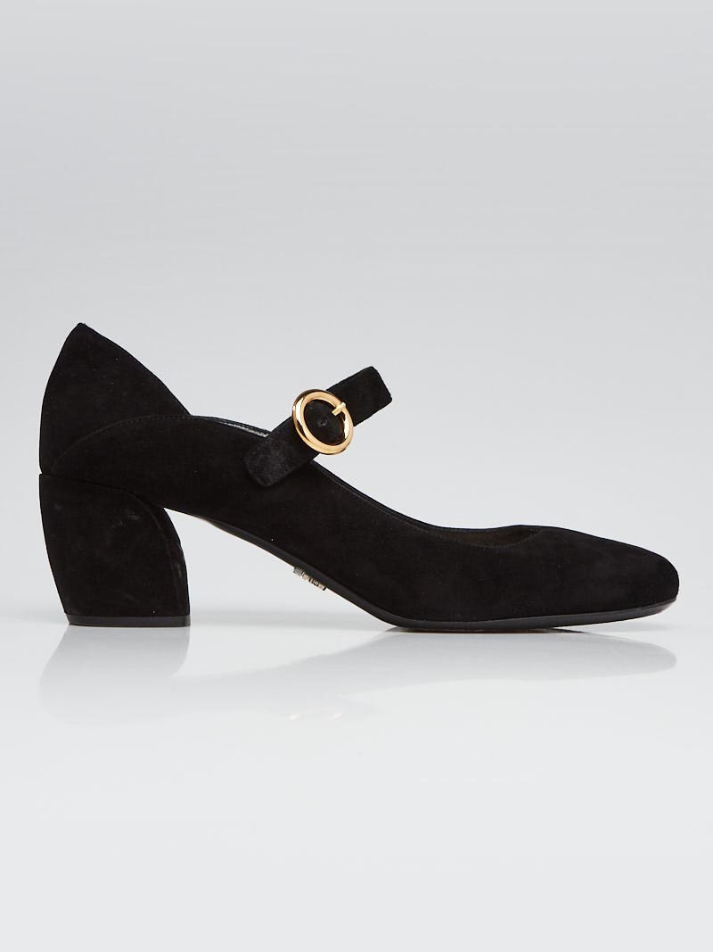 Black suede clearance mary jane pumps