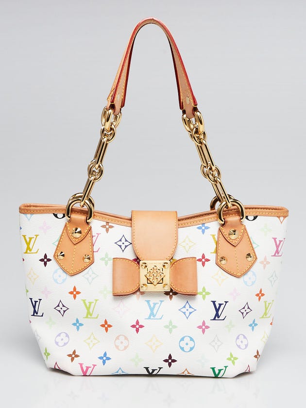 Louis Vuitton White Monogram Multicolore Annie MM Tote Bag