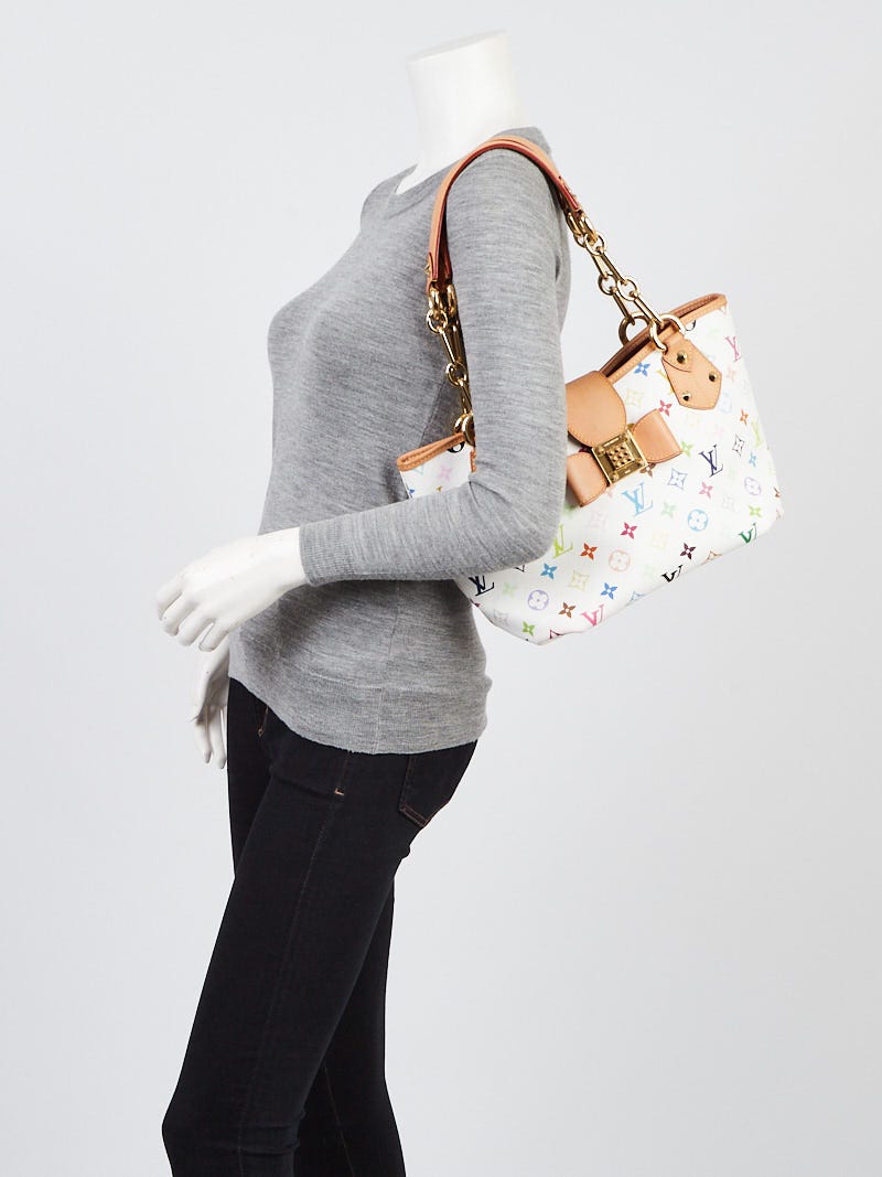 Louis Vuitton, Bags, Louisvuitton Annie Gm Monogram Multicolor Tote Bag  White