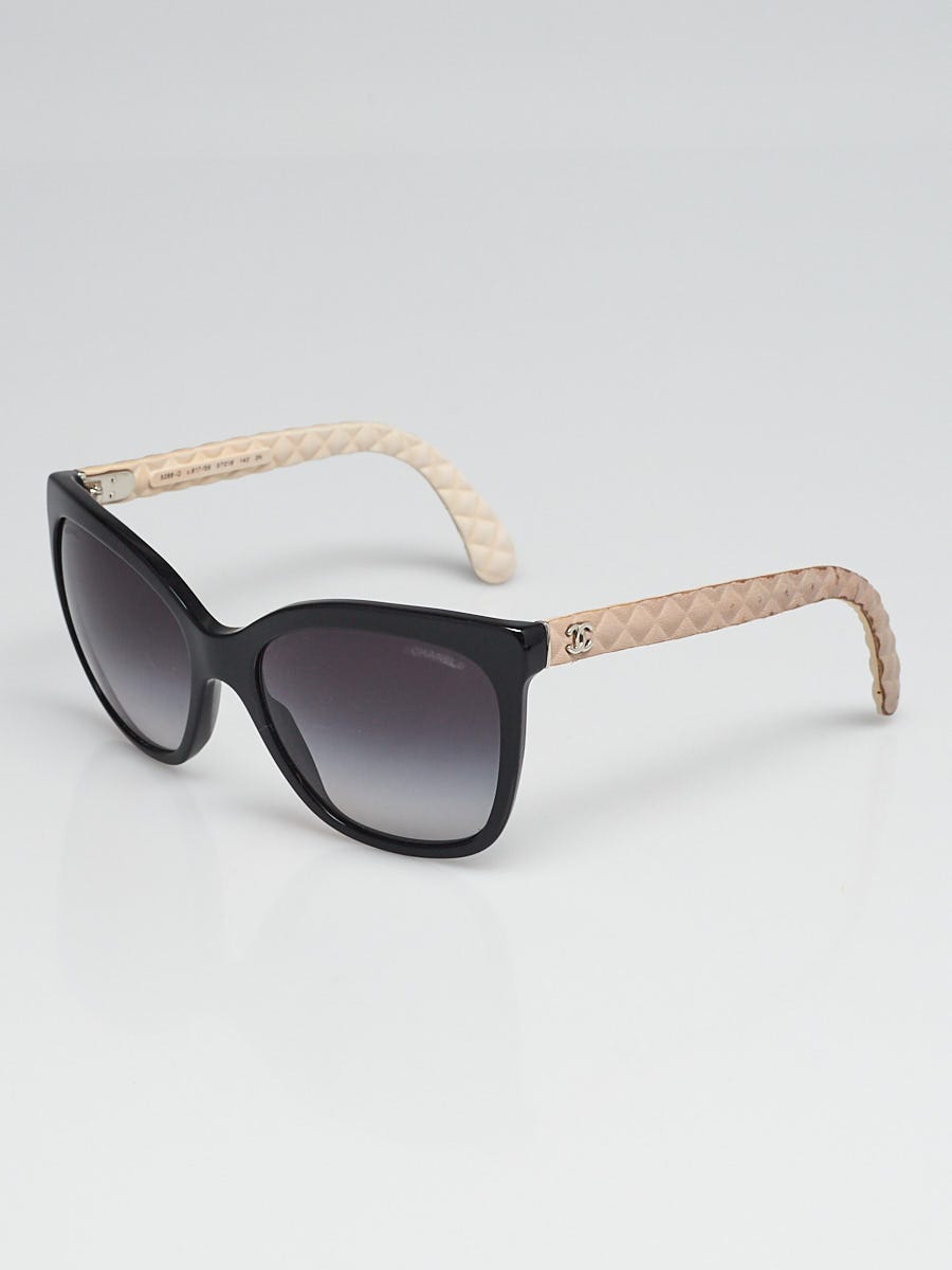 eksperimentel Myrde salami Chanel Black/White Cat Eye Frame Sunglasses 5288Q - Yoogi's Closet