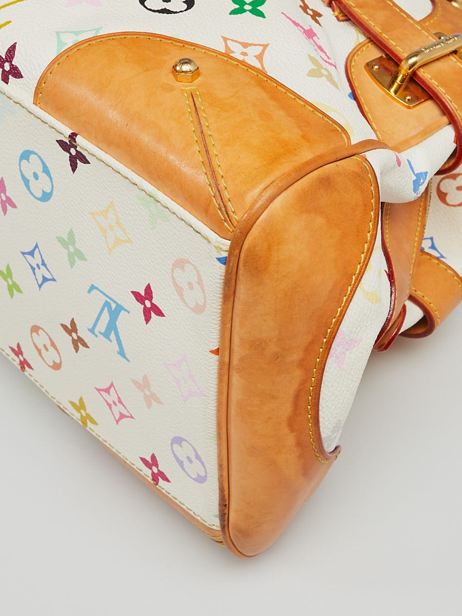 Louis Vuitton White Monogram Multicolore Claudia Bag - Yoogi's Closet