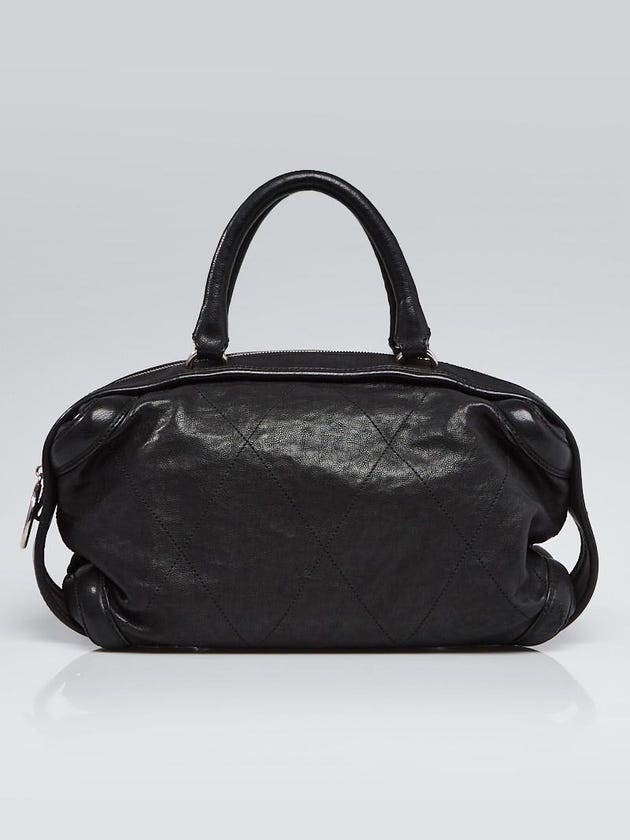 Chanel Black Quilted Leather Outdoor Ligne Bowler Bag