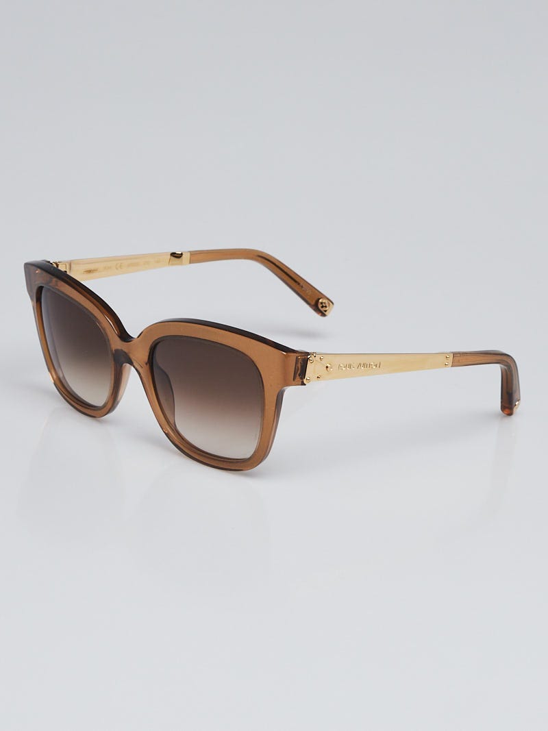 Louis Vuitton Gold Glitter Acetate Frame Audrey Sunglasses Z0766W