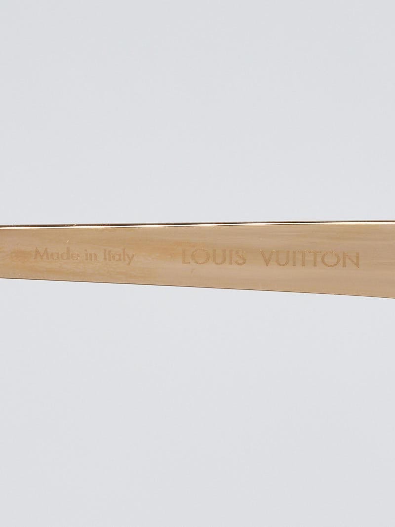 Louis Vuitton Gold Glitter Acetate Frame Audrey Sunglasses Z0766W