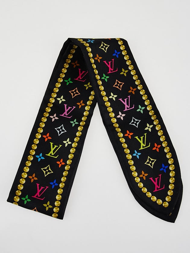 Louis Vuitton Black Multicolore Tsuini Twilly Bandeau Scarf