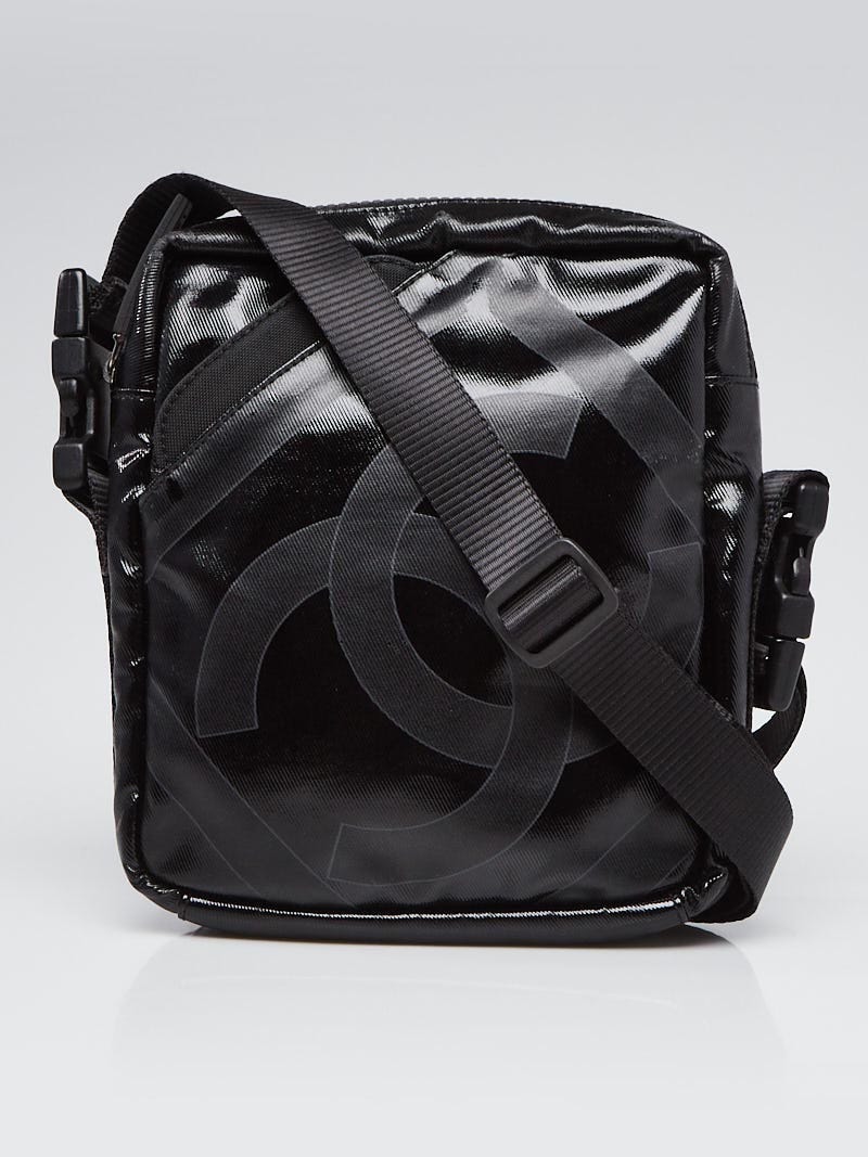 Chanel Black Coated Nylon Sport Line CC Crossbody Bag - Yoogi's Closet