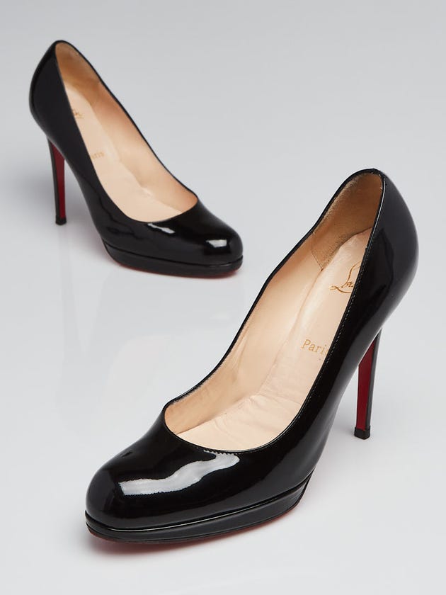 Christian Louboutin Black Patent Leather New Simple 120 Pumps Size 10/40.5