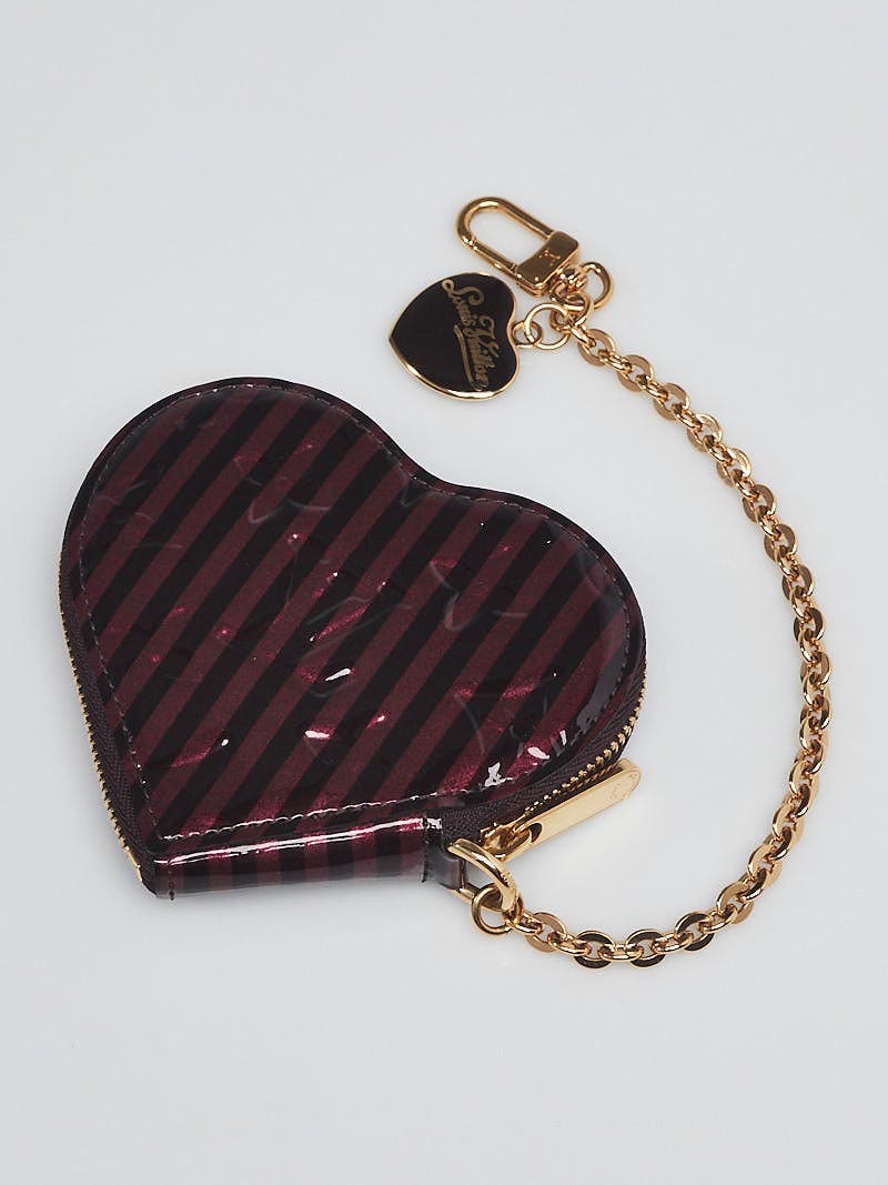 Louis Vuitton Amarante Monogram Vernis Heart Coin Purse - Yoogi's Closet