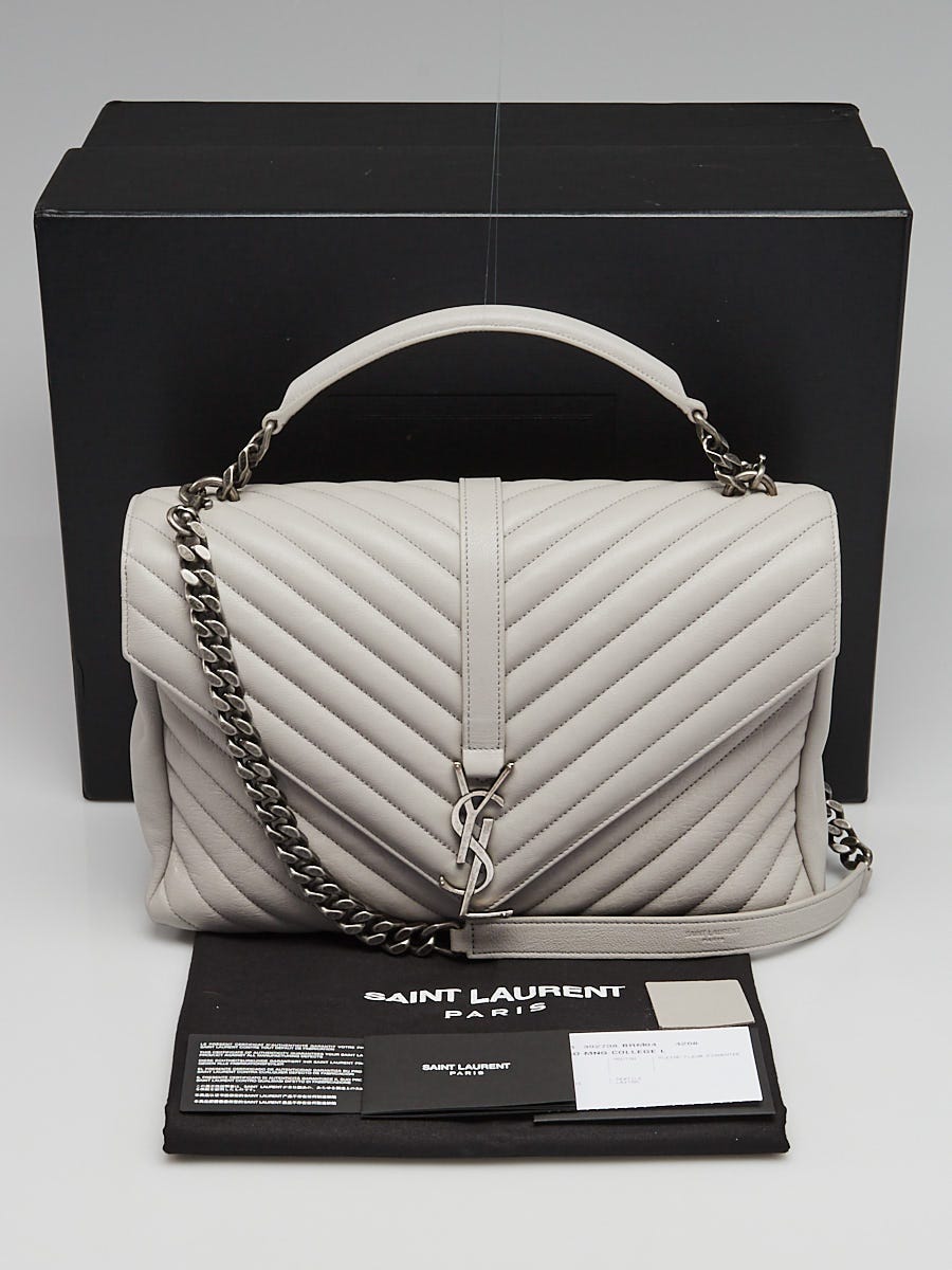 Ysl grey hotsell college bag
