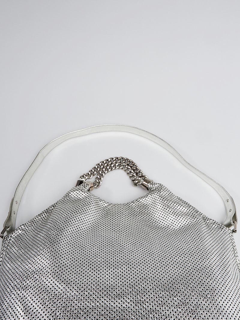 Chanel Silver Perforated Leather Rodeo Drive XL Tote Bag Chanel Silver Perforated Leather Rodeo Drive XL Tote Bag
