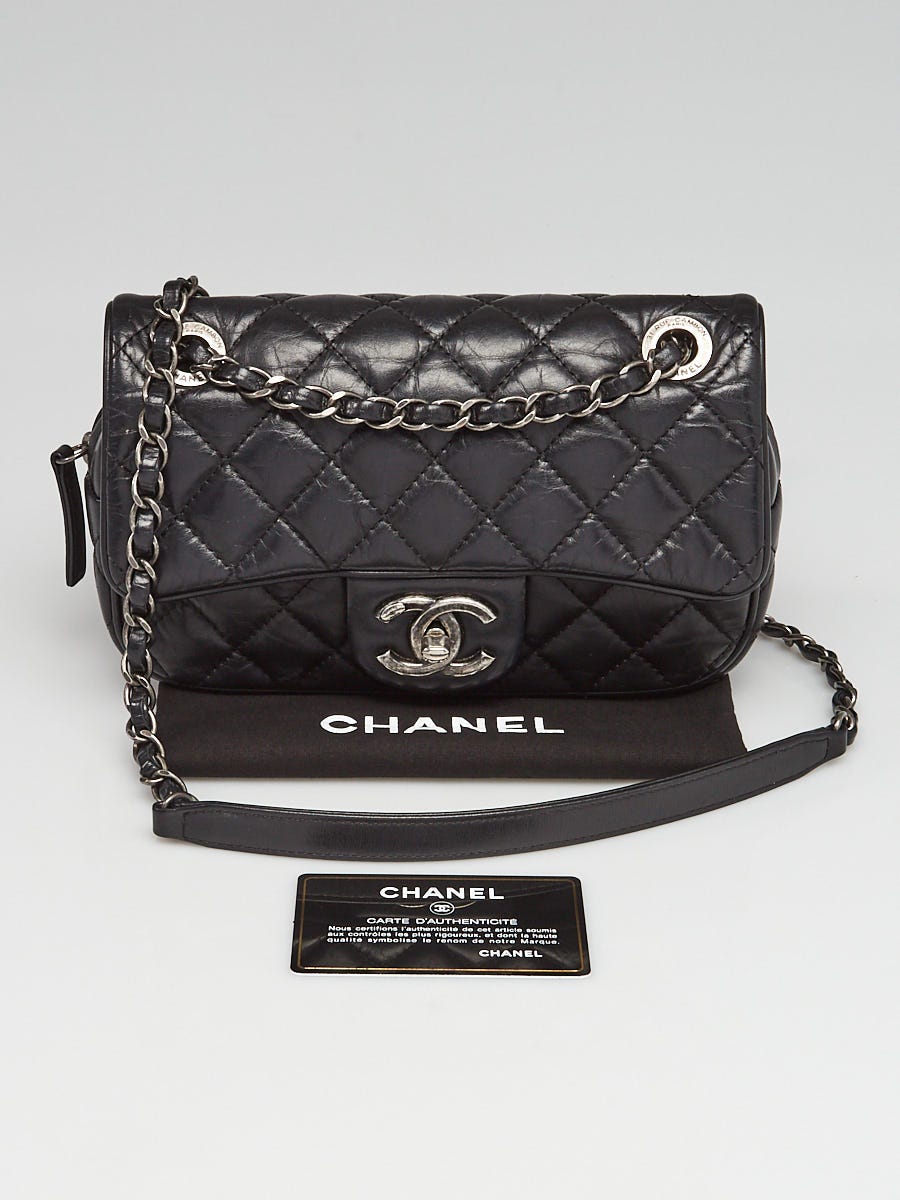 Chanel Black Quilted Calfskin Leather Small Easy Flap Bag - Yoogi's Closet