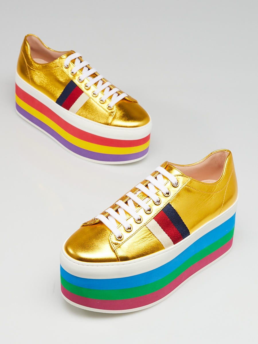 Gucci metallic sale platform sneaker