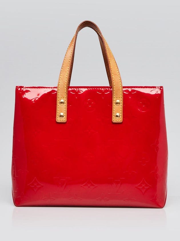 Louis Vuitton Red Monogram Vernis Reade PM Tote Bag