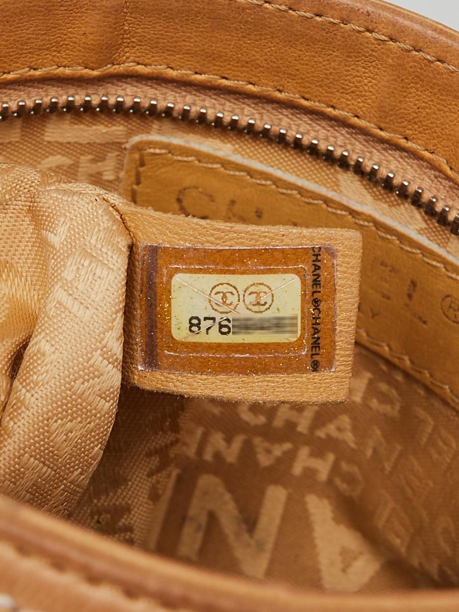 Chanel Beige Lambskin Leather LAX Pochette Clutch Bag | Yoogi's Closet