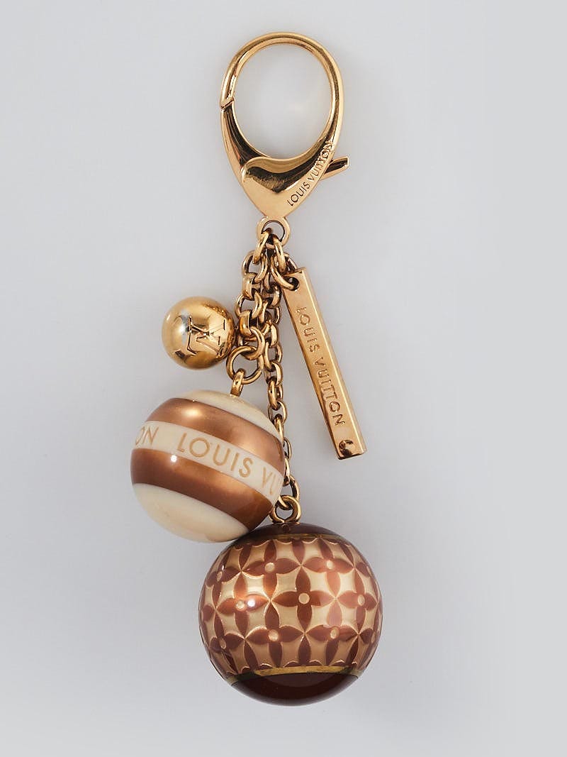 Louis Vuitton Brown Resin Monogram Mini Lin Key Holder and Bag Charm -  Yoogi's Closet