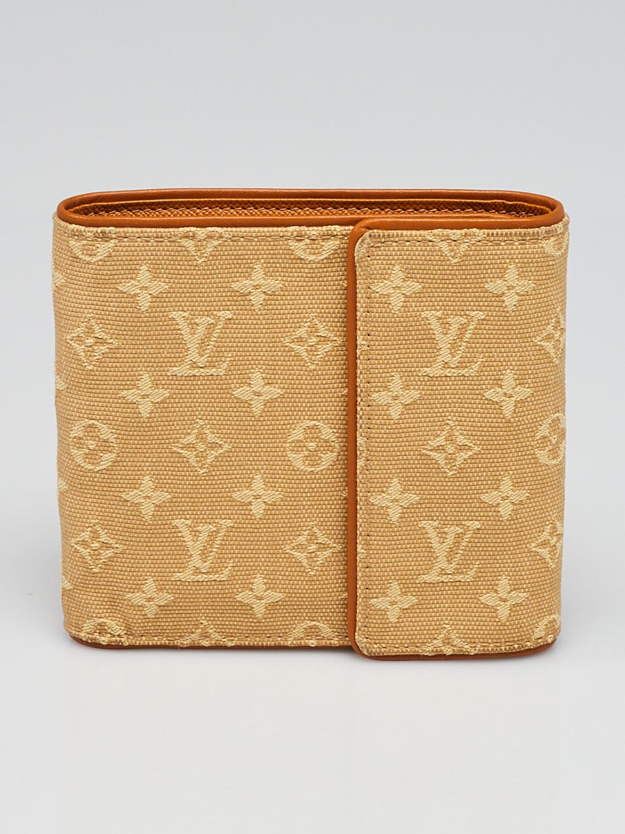 Louis Vuitton Brown Monogram Mini Lin Coin Pouch Beige Cloth Cloth