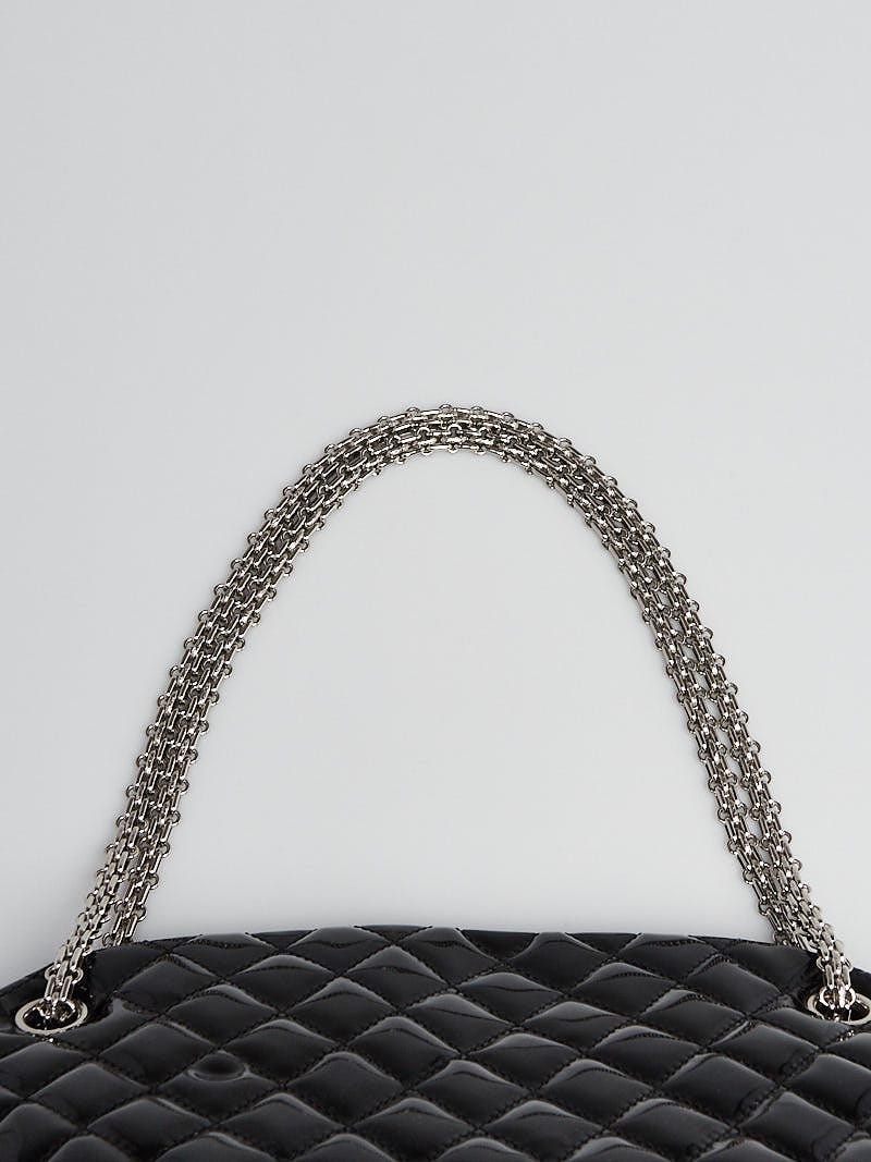 【高知インター店】 Chanel Black Large Mademoiselle Just Leather Patent Quilted ハンドクリーム