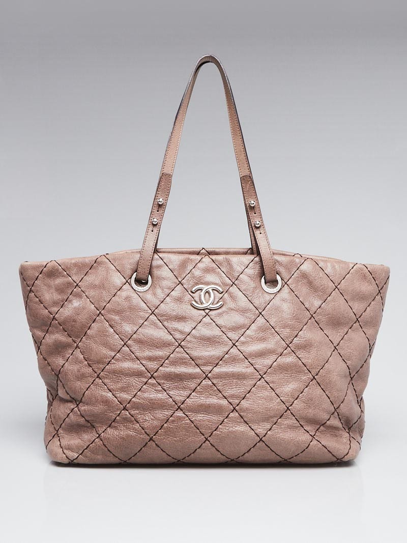Chanel Brown Quilted Glazed Leather On-the-Road Tote Bag - Yoogi's