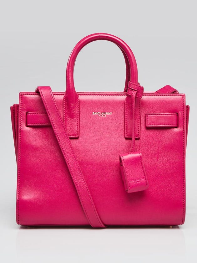 Yves Saint Laurent Pink Smooth Calfskin Leather Baby Sac de Jour Bag
