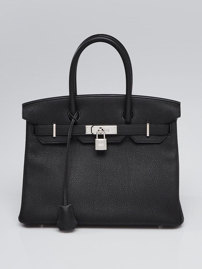 Hermes 30cm Black Togo Leather Palladium Plated Birkin Bag Yoogi s Closet