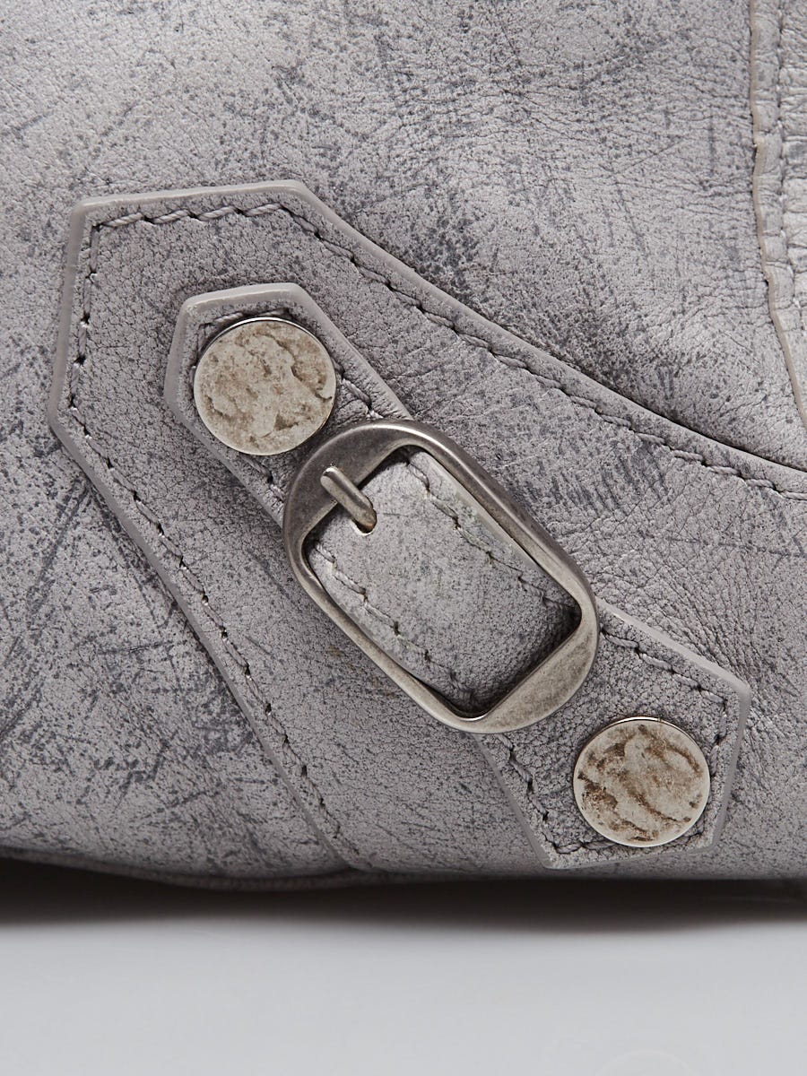 Balenciaga Grey Marble Lambskin Leather Mini Motorcycle City Balenciaga Grey Marble Lambskin Leather Mini Motorcycle City