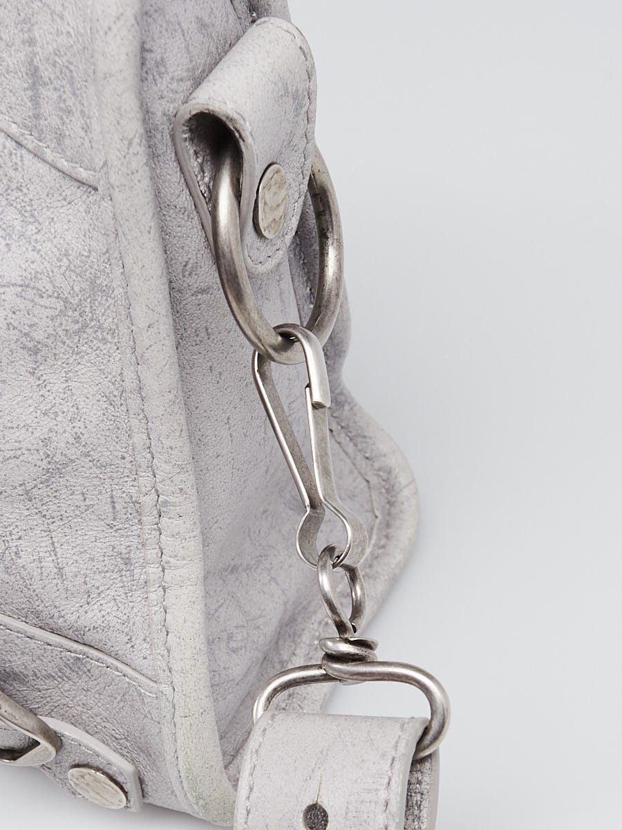 Balenciaga Grey Marble Lambskin Leather Mini Motorcycle City Balenciaga Grey Marble Lambskin Leather Mini Motorcycle City