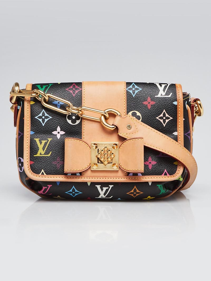 Louis Vuitton Black Monogram Multicolore Alma Bag - Yoogi's Closet