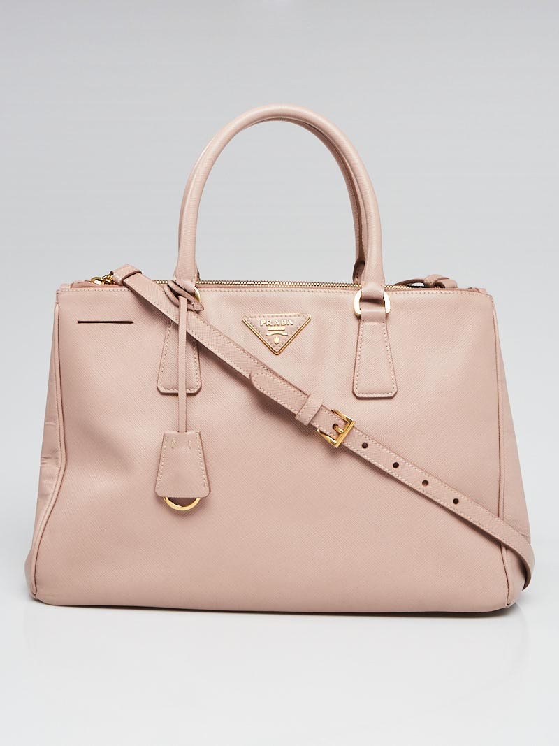 Prada Pink Saffiano Lux Leather Medium Double Zip Tote Bag BN2274 - Yoogi's  Closet