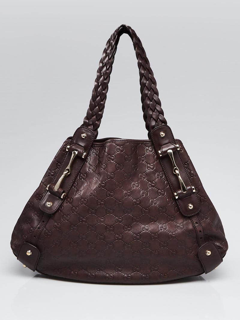 Gucci Brown Guccissima Leather Medium Pelham Shoulder Bag Yoogi s Closet