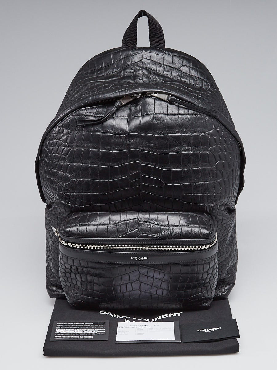 Saint laurent crocodile backpack 2025