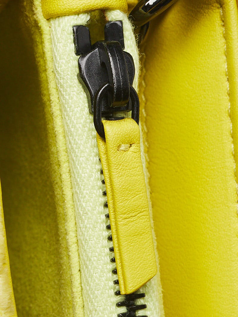 Chanel Yellow Quilted Velvet Mini Pochette Crossbody Bag