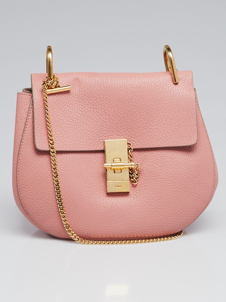 Chloe Misty Rose Pebbled Leather Small Drew Bag Yoogi s Closet