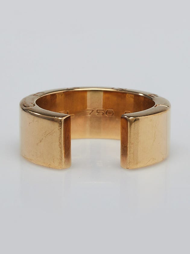 Chanel 18k Yellow Gold Cuff Open Band Ring Size 6.5