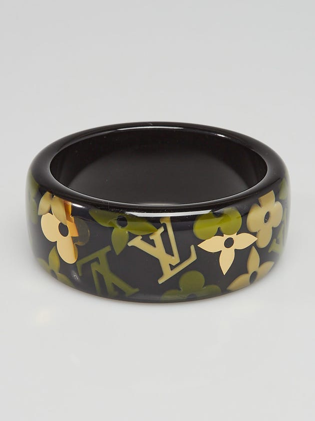 Louis Vuitton Black/Green Resin Monogram  GM Bracelet
