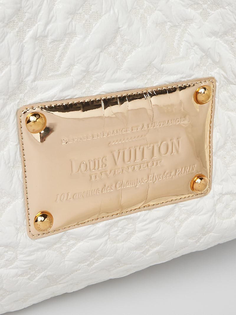 Louis Vuitton Cream White Vinyl Monogram Squishy Inventeur Hobo Bag 862406