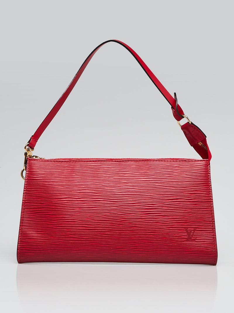 【希少】 LOUIS VUITTON Epi Leather Pochette Accessoires 24 Louis Vuitton Red Epi Leather Pochette Accessories 24 Bag