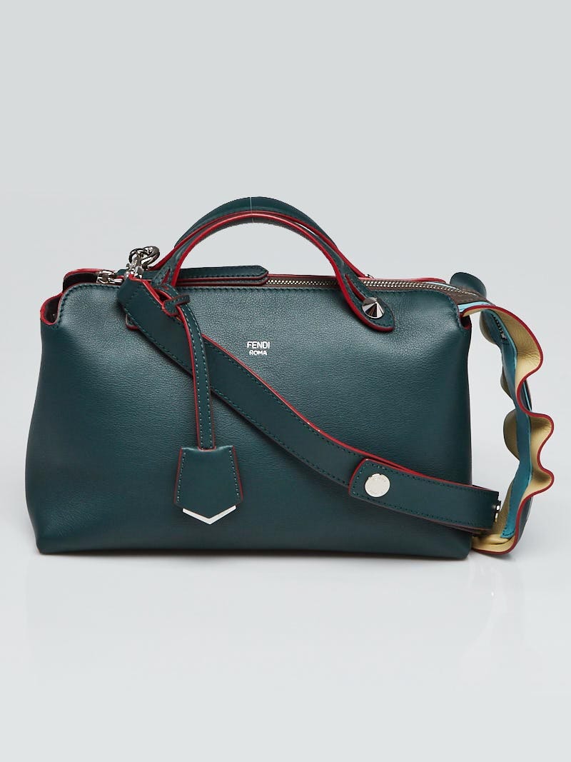 Fendi Green Calfskin Leather Braided Small By The Way Bag 8BL124 Yoogi s Closet