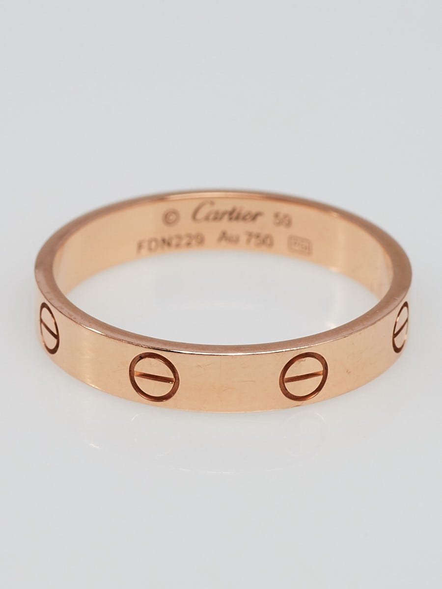 Cartier 18k Pink Gold LOVE Wedding Band Ring Size 8.5 59 Yoogi s