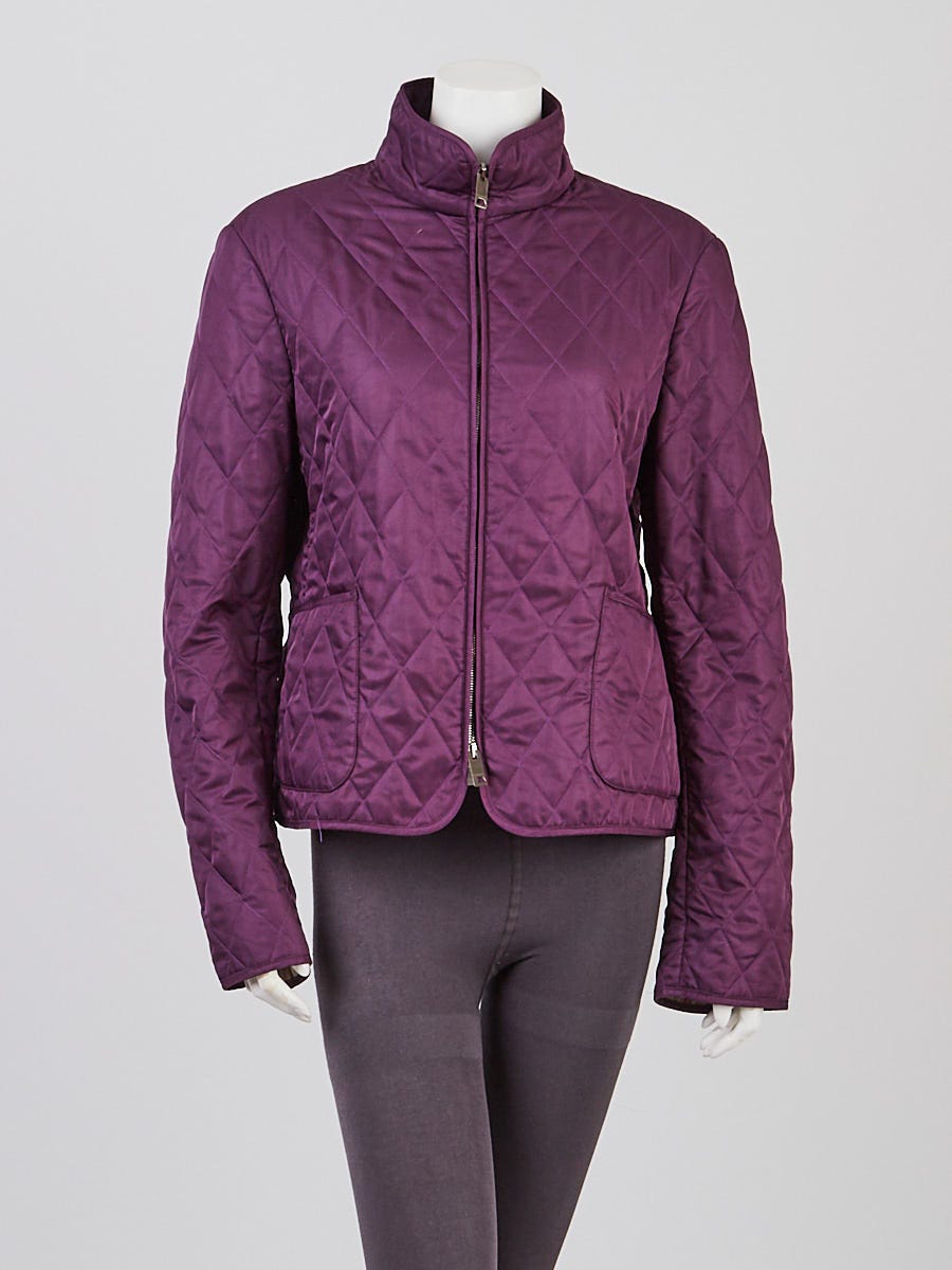 Burberry quilted 2025 jacket purple