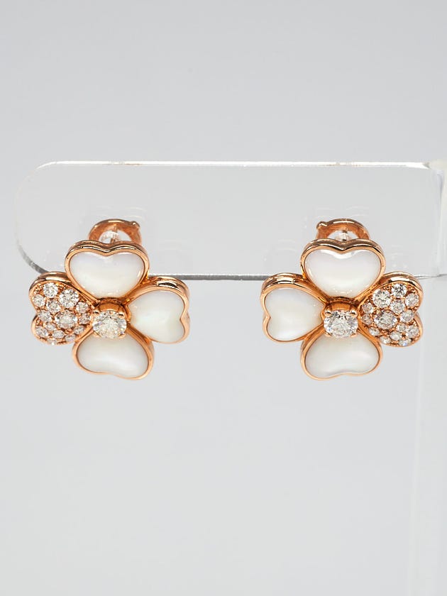 Van Cleef Arpels 18k Pink Gold with Diamonds and Mother of Pearl