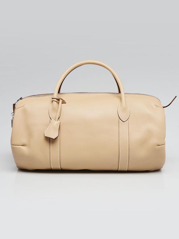 Hermes 38cm Parchemin Swift Leather Polochon Bag