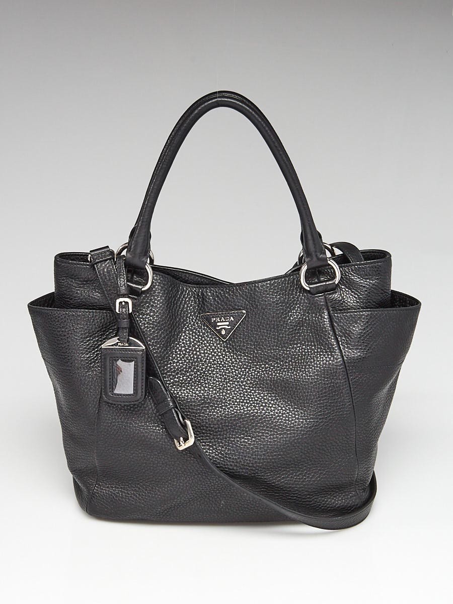 Prada vitello daino side discount pocket tote